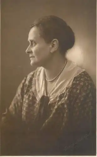 Old woman portrait souvenir photo postcard