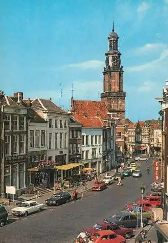 Netherlands Zutphen Houtmarkt met Wijnhuistoren