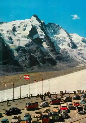 Austria Parkplatz Freiwandeck mit Grossglockner, Ende der Glockenstrasse