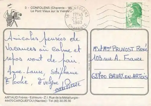 France Confolens pont vieux