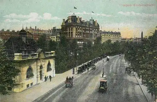 United Kingdom England London River Thames embankment