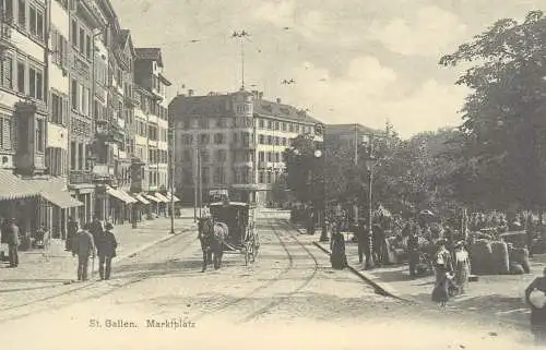 Switzerland St. Gallen Marktplatz