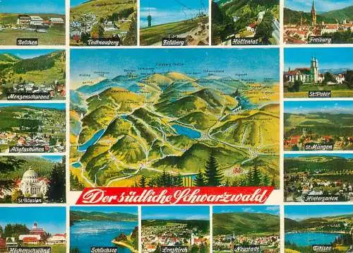 Germany sudliche Schwarzwald several views and map
