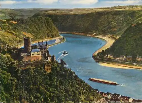 Germany Burg Katz am Rhein mit Loreley