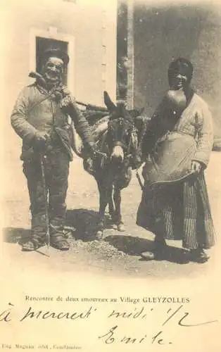France reedition de carte postale ancienne recontre de deux amoureux