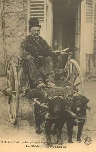 France reedition de carte postale ancienne le Medecin des Pauvres