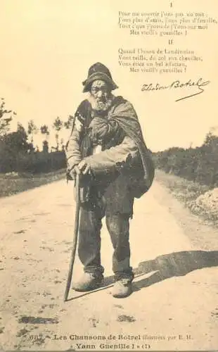France reedition de carte postale ancienne les chansons de Botrel