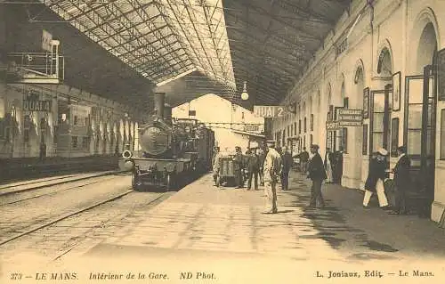 France reedition de carte postale ancienne Le Mans gare