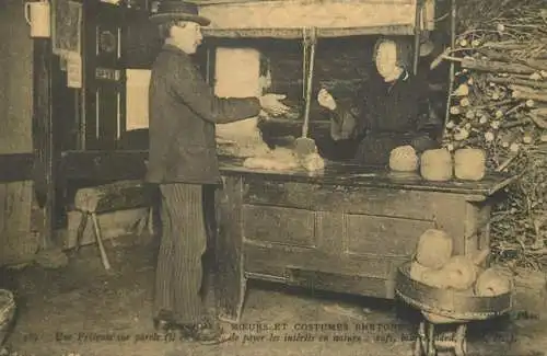 France reedition de carte postale ancienne costumes Bretons