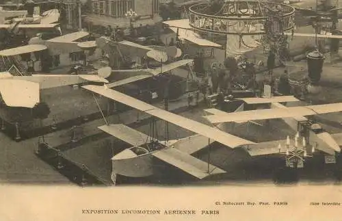 France reedition de carte postale ancienne aerial exposition of Paris