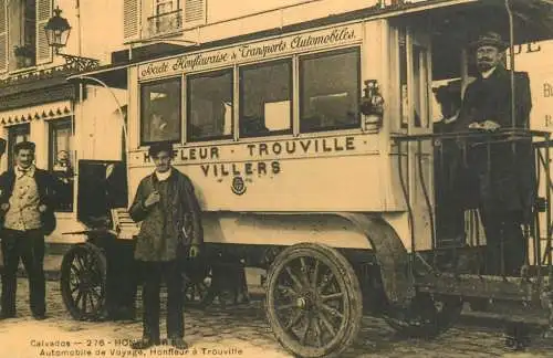 France reedition de carte postale ancienne automobile de voyage