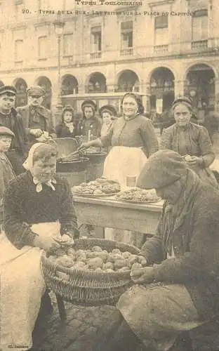 France reedition de carte postale ancienne Toulouse peeling potatoes