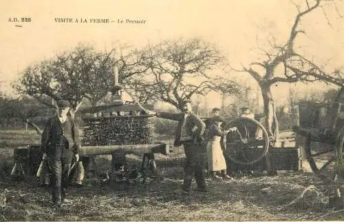 France reedition de carte postale ancienne visite a la ferme le pressoir