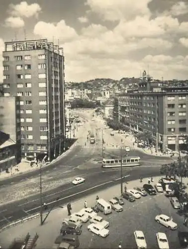 Europe Bratislava tramway square of the Slovak National Uprising
