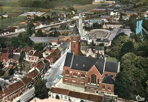 Belgium Erembodegem centrum aerial view
