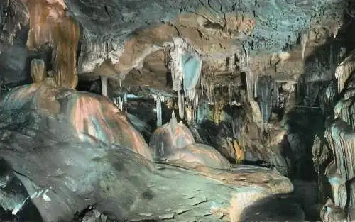 France Les Grottes de Betharram (Hautes Pyrenees) Entree de la Salle des Lustres