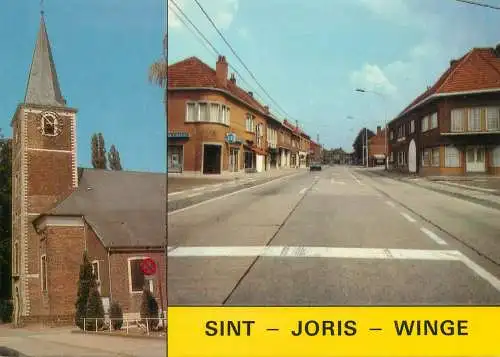 Belgium Tielt-Winge St Joris Kerk en centrum multi view