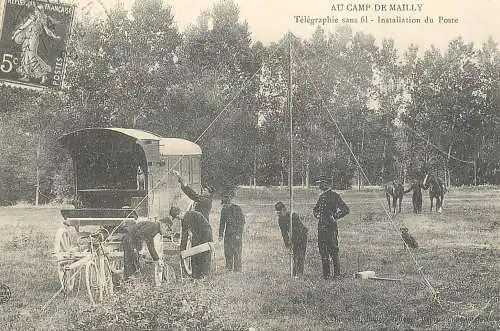 France carte d`autrefois au camp de Mailly