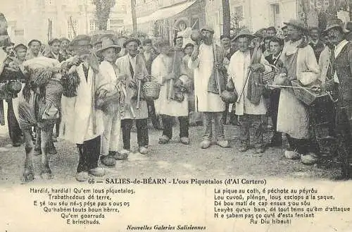 France carte d`autrefois Salies de Bearn l' ous Piquetalos