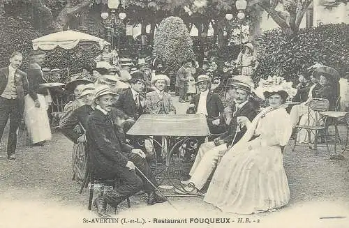 France carte d`autrefois Saint-Avertin restaurant Fouqueux