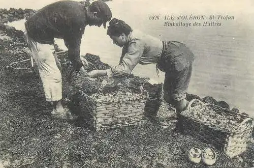 France carte d`autrefois Ile d' Oleron St. Trojan
