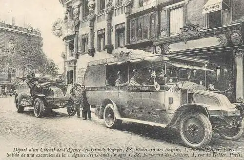 France carte d`autrefois Paris l' agence des Grands Voyages