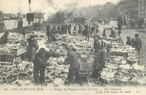 France carte d`autrefois Boulogne sur Mer