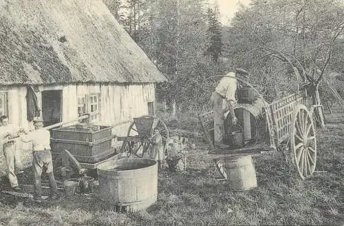 France carte d`autrefois fabrication de cidre