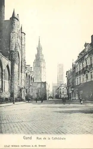 Belgium Gand rue de la cathedrale