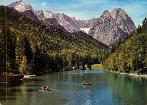 Germany Garmisch-Partenkirchen Riessersee mit Alpspitze Hollental und Waxensteine