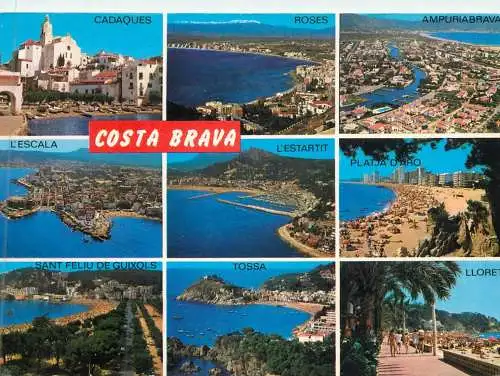 Spain Costa Brava different aspects and sites
