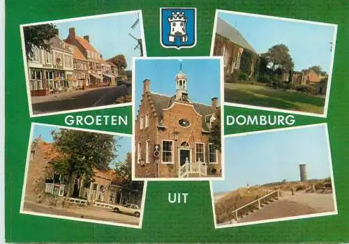 Netherlands Groeten uit Domburg houses typical architecture multi view