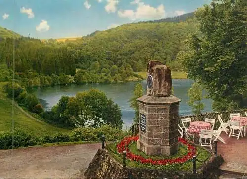 Germany Daun/Eifel Gemunder Maar und Helmuth von Moltke Denkmal