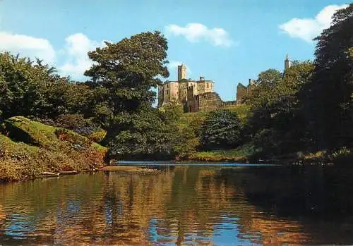 United Kingdom England Warkworth castle river coquet