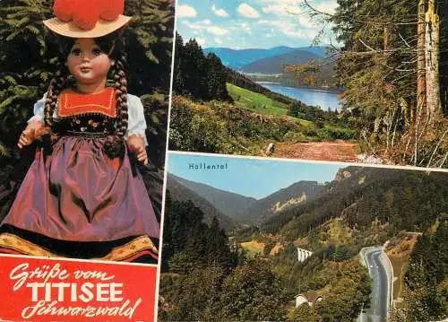Germany Grusse vom Titisee/Schwarzwald several views & and doll with folk costume