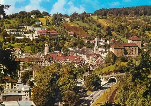 Austria Montfortstadt Feldkirch Vorarlberg mit Schattenburg und Katzenturm general view