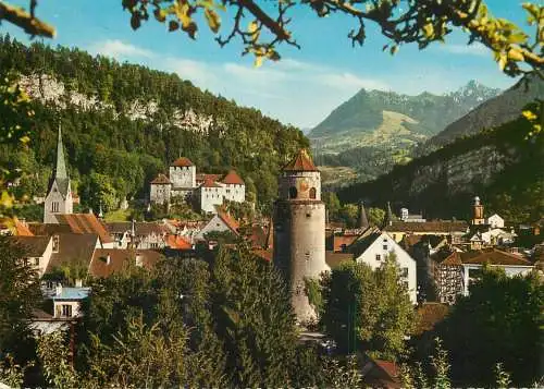 Austria Feldkirch Vorarlberg mit Schattenburg und Katzenturm