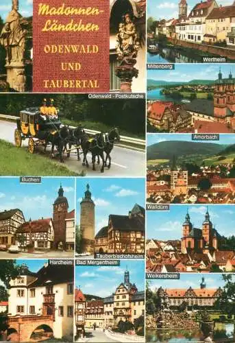 Germany Madonnenlandchen Odenwald & Taubertal multi view souvenir