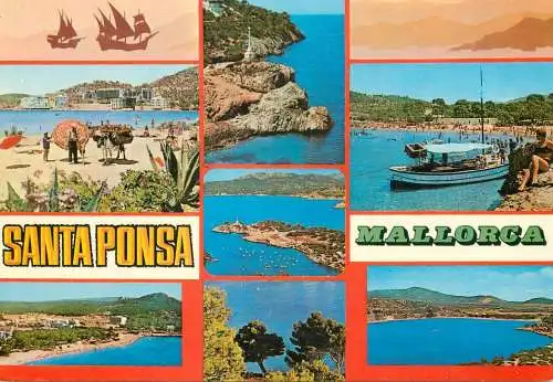 Spain Mallorca Santa Ponsa several views