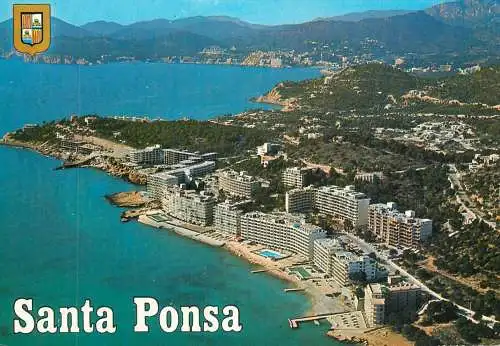 Spain Mallorca Santa Ponsa aerial view