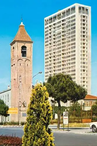 Italy Rimini La chiesa di San Nicolo e grattacielo