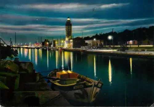 Italy Rimini Il Porto Notturno