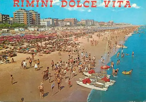 Italy Rimini Dolce Vita littoral types and scenes