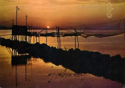 Italy Rimini picturesque sunset scenery