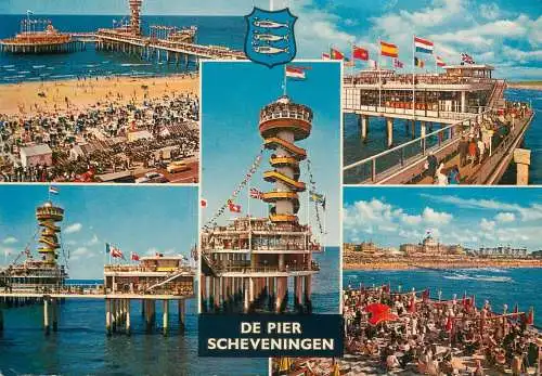 Netherlands Scheveningen pier multi view
