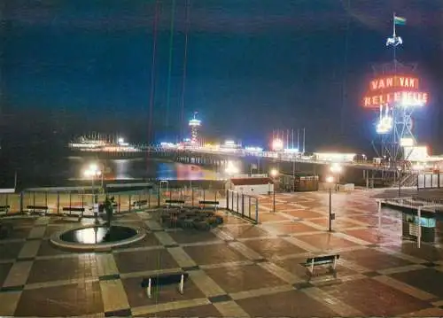 Netherlands Scheveningen pier by night