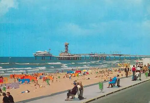 Netherlands Scheveningen boulevard and beach view