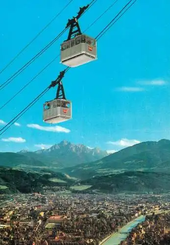 Austria Innsbruck Tirol Nordkettebahn Wagenkreuzung aerial view