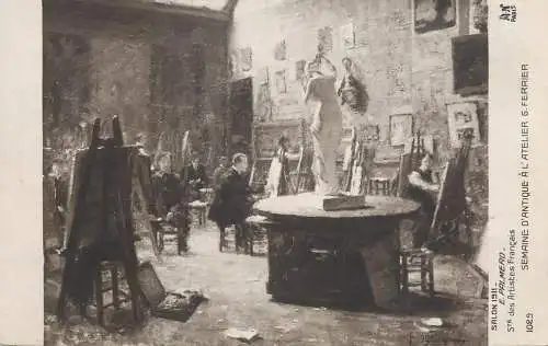 Fine Arts Paintings semaine d' antique a l'atelier G. Ferrier