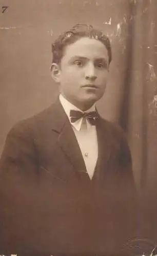 Romania social history souvenir photo postcard elegant boy
